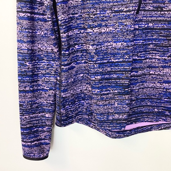 Nike Pro Dri-Fit 1/2 Zip Training Pullover - Purple/Blue - M - Picture 3 of 6